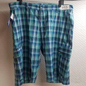 793 - 5TH Avenue Plaids 38W Cargo Shorts